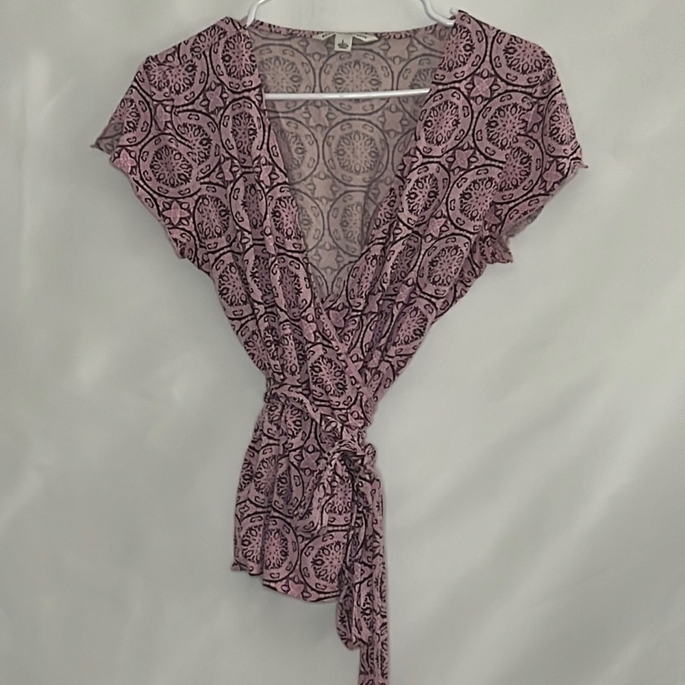 Pink Wraparound Blouse